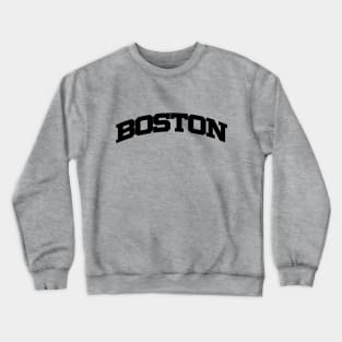 Boston Campus University Black Crewneck Sweatshirt